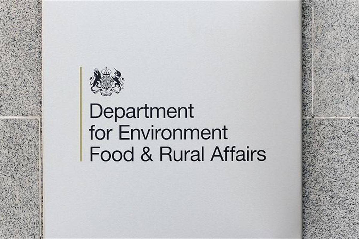 Sign for the Department for Environment, Food and Rural Affairs in the UK.